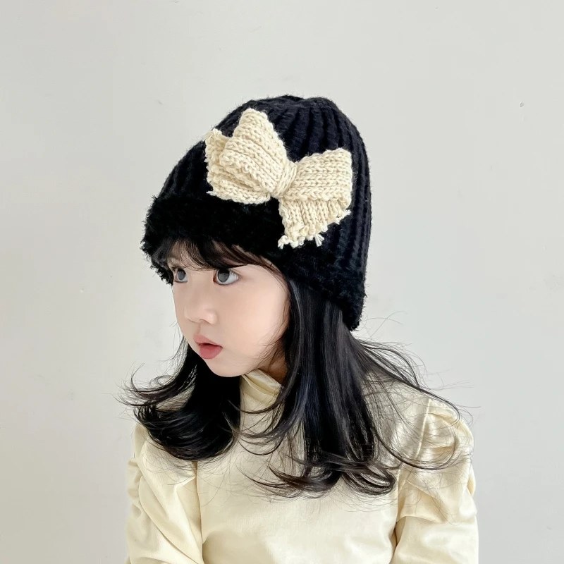 Winter Warm Children Fisherman Hat Kids Knitted Hat Girl Panama Cap Baby Basin Cap