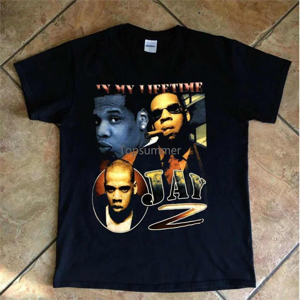 Vtg Anni '90 Jay Z Sunshine In My Life Rap Tee T Shirt Double Sided Hip Hop