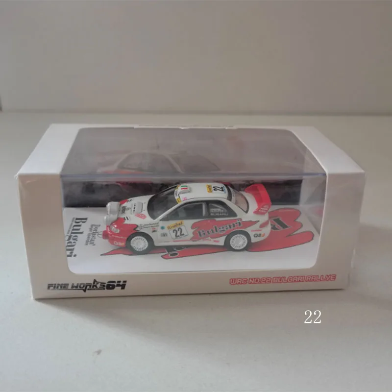 Fine works 1:64 Scale Subaru Impreza WRC Car Model Rally Car Alloy