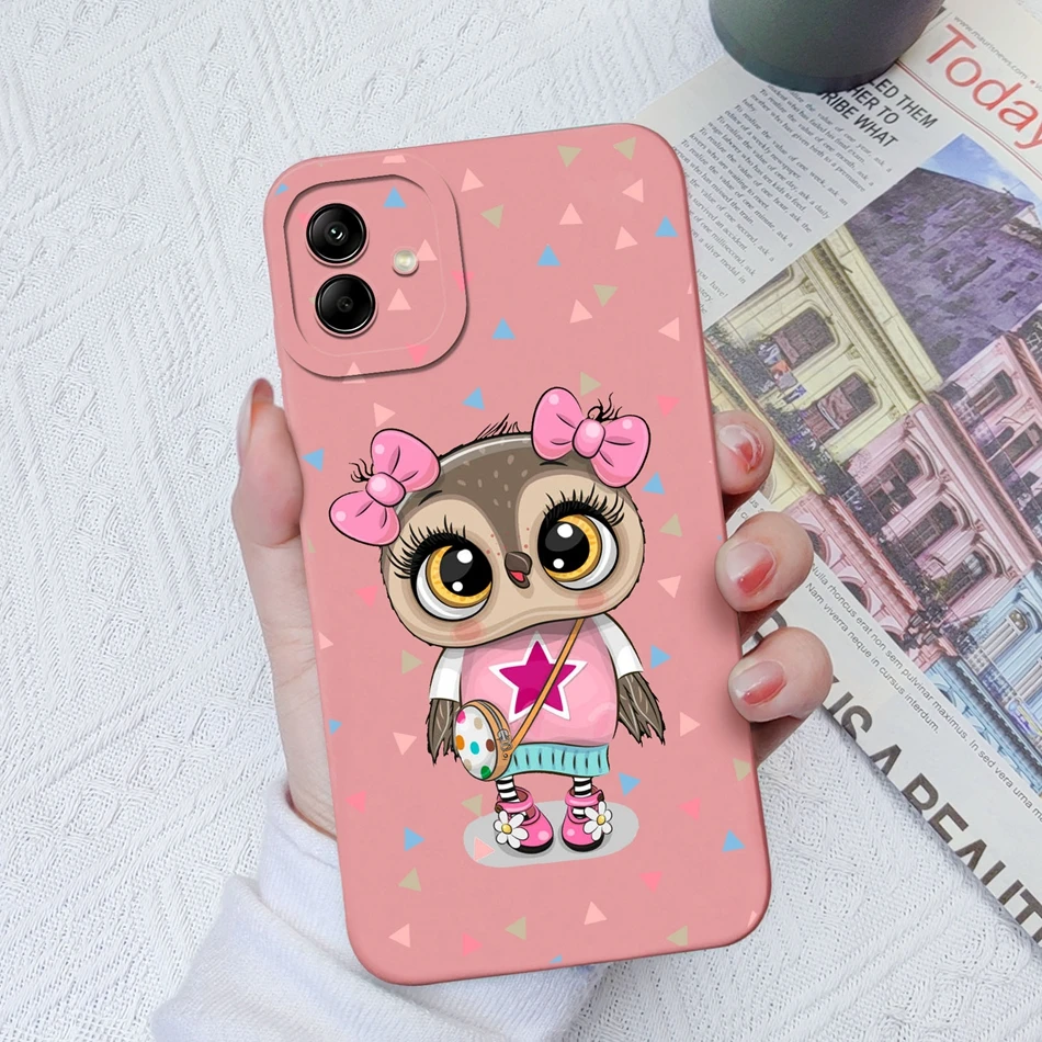thumbnail image 1 of For Samsung Galaxy A04 A04E A04S Phone Case Cat Camera Protection Liquid Silicone Back Cover For Samsung A 04 E S Bumper Shell, 1 of 5