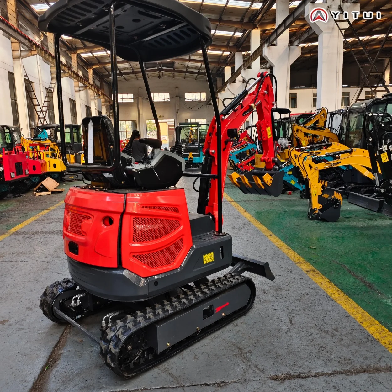 YITUI Mini Excavator Digger, Customized Kubota Engine, Hydraulic Agricultural Machinery, Multiple Accessories, Wooden Box Packaging - Image 3