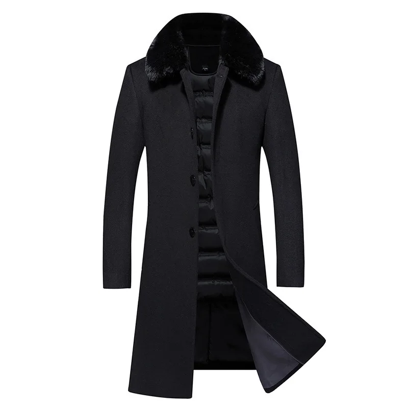 

Winter Thickened Long Detachable Inner Liner for Middle-aged and Elderly Men's Coat Jacket
