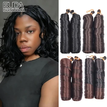 French Curly Braiding Hair 14Inch Loose Wavy Spiral Curly Braiding Hair Extensions Bouncy Synthetic French Curl Crochet Hair 1