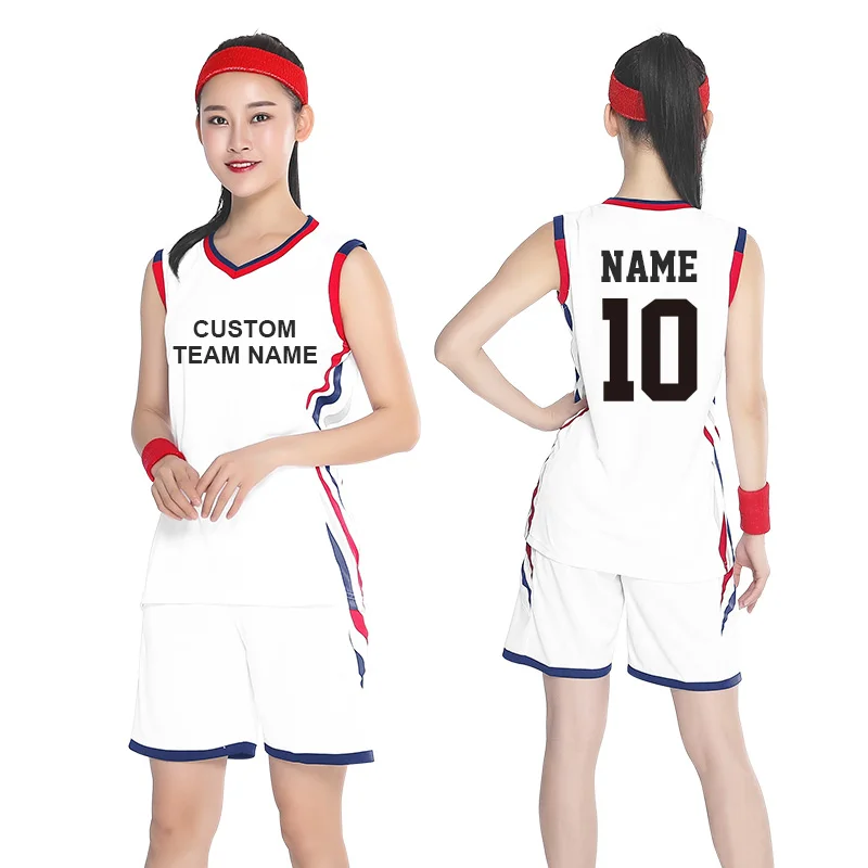 Girls Basketball Jersey Personalized Print Name Number Uniform