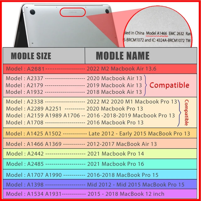 Laptop Case For MacBook air 13 Case M2 Macbook pro 13 case 2020 air m1 Cover Funda Pro 16 Case 2021 Pro 14 case 15 accessories 6