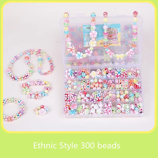 Beaded Baby Toys Toddlers Handmade Storage Box DIY Crafts Production Material Package Necklace Bracelet Educational Girls Gifts 3