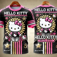 MINISO Sanrio Tshirt 3D Print Hello Kitty Special Edition Family O-Collar Tees Summer Sport Casual Short Sleeve For Kid/Adult ﻿ 1