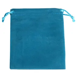 High - Quality Velvet Drawstring Gift Bags - Set of 10 Luxury Jewelry and Party Pouches - 5x7cm (1peacock blue)