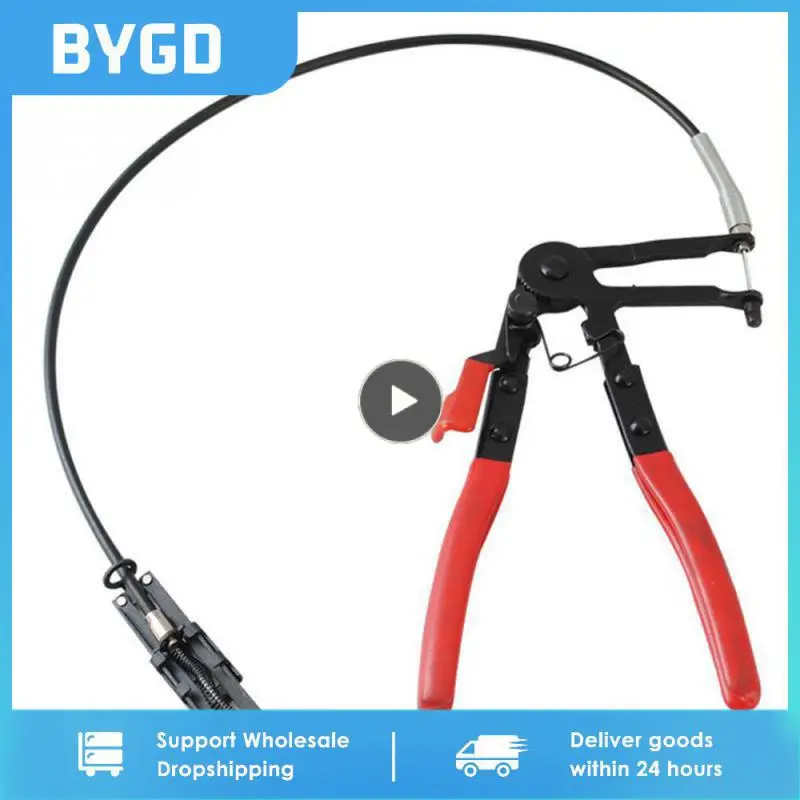 

Clamping Pliers Cable Type Flexible Wire Long Automotive Hose Clamp Pliers Straight Throat Tube Bundle Car Repair Hand Tools