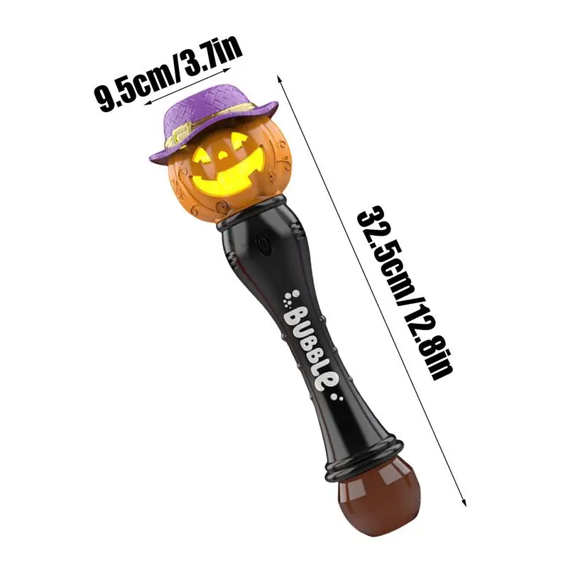 Pumpkin Bubble Wand Electric Bubble Wand For Party Fun Lights & Sound Effects Bubble Wand 100ml Solution Included Halloween Toy 6