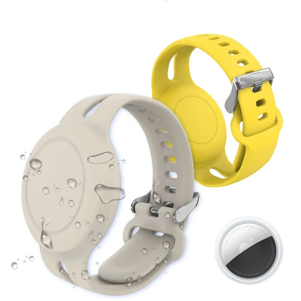 

360° Waterproof Silicone Wristband Case for Apple Airtags Protective Cover Wrist Strap Anti-Lost Tracker Accessories Airtag Kids
