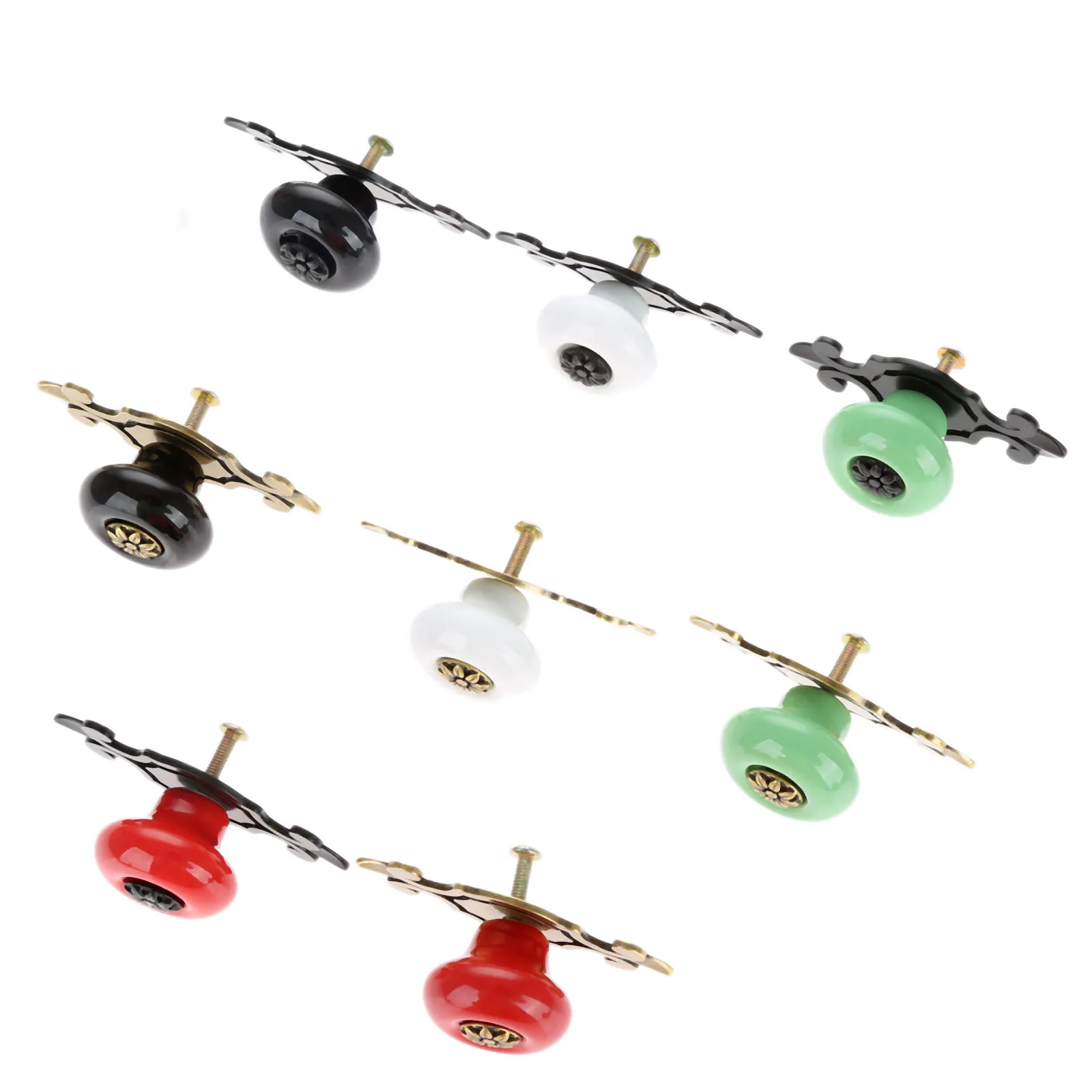 Vintage Handle Retro Ceramic Knob with Screw for Wardrobe Cabinet Drawer Kitchen Cupboard Furniture 1pc furniture knobs