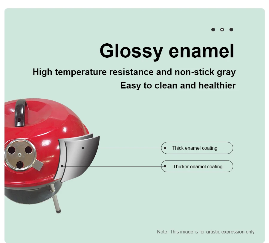 14-inch BBQ Grill Mini Apple Stove Outdoor Household Portable Charcoal Barbecue