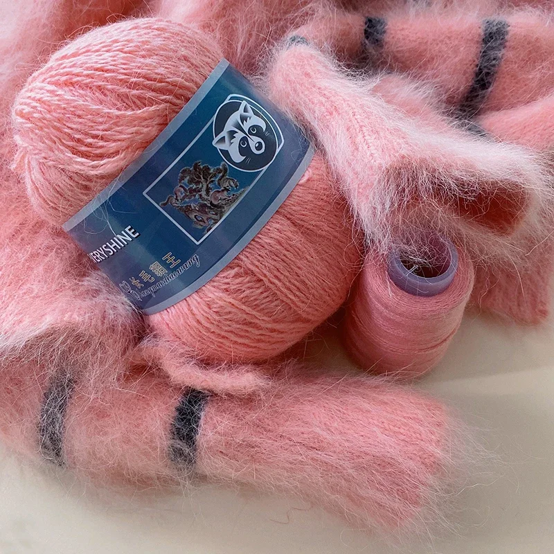 Long Plush Yarn Mink Fur 2-ply Lace, Yarn Mink Hand Knitting