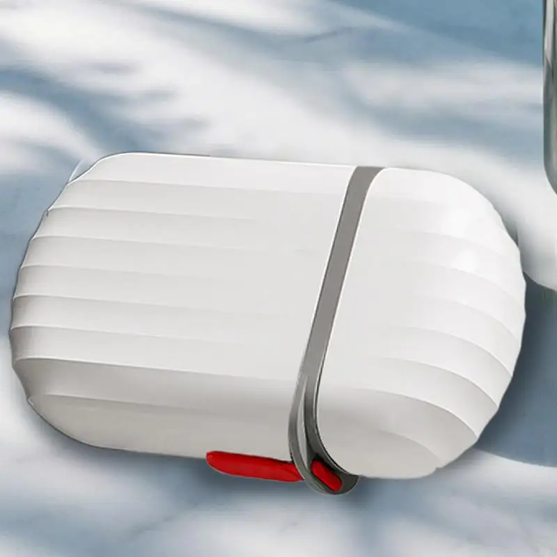 Travel Soap Container Leakproof Soap Container With Lid Efficient Drainage Dispenser For Hiking Vacations Bathroom Shower 4