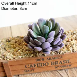Vibrant Purple Flocking Artificial Succulent Decor (FP Duo Rou Lian)