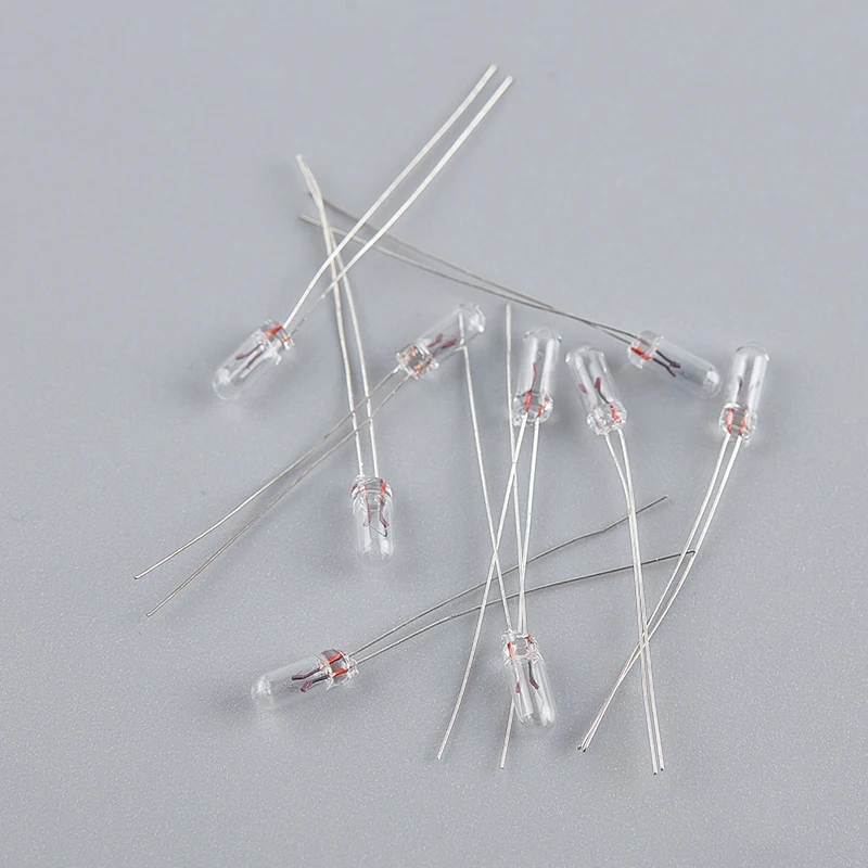 10pcs Mini Indicator Bulb 3mm/4mm/5mm Lamp Light Bulb Edison Incandescent Filament Rice Bulb  1.5V 2V 3V 6V 9V 12V 24V