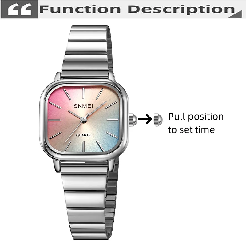 Skmei Women's Luxury Stainless Steel Bracelet Watch – Stylish Waterproof Quartz Analog Wristwatch