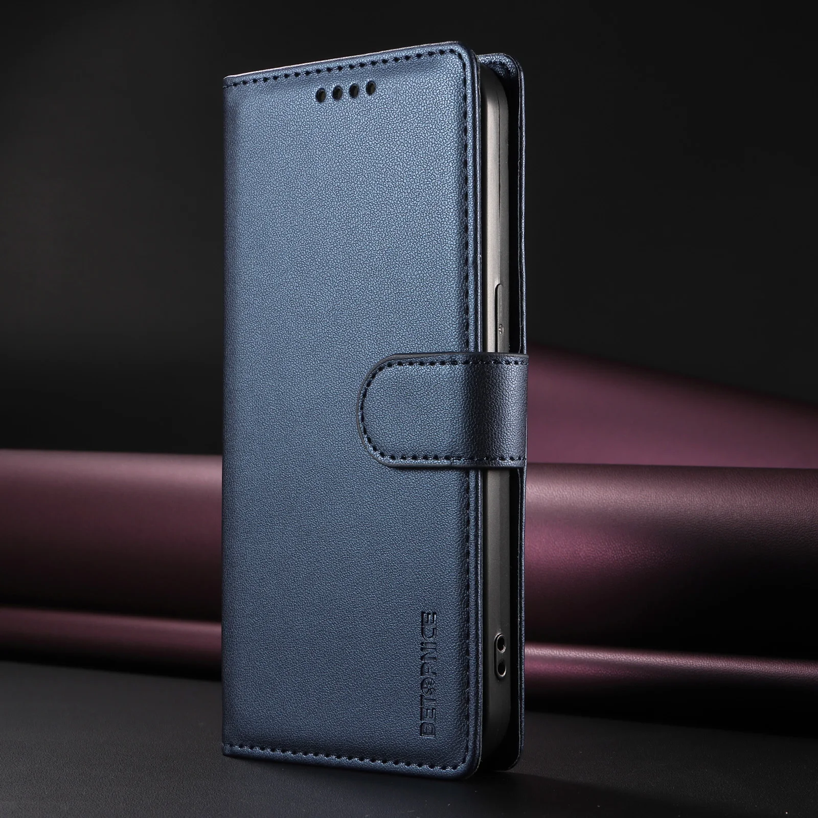 Premium Business Leather Flip Wallet Card Holder Phone Case Cover