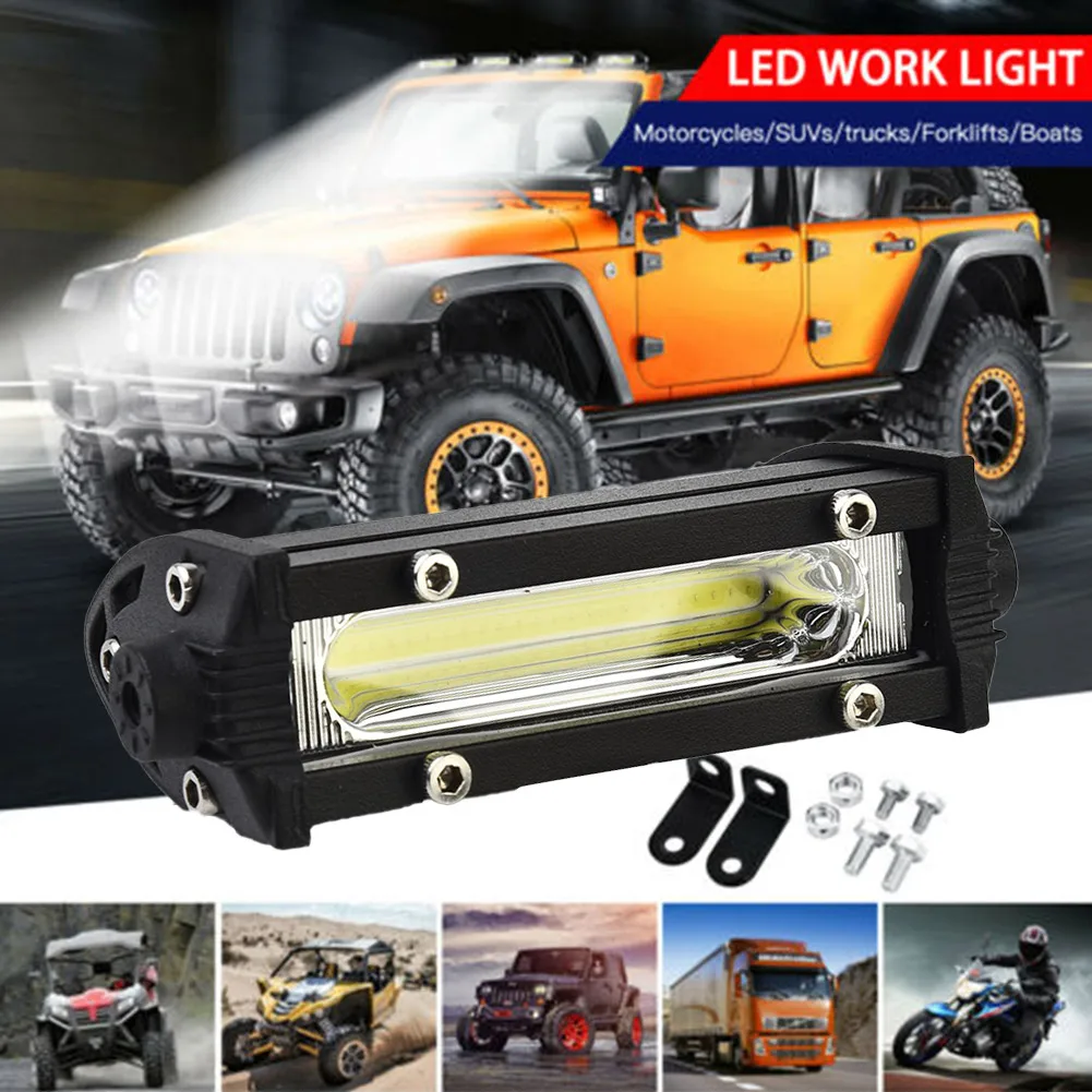 12V 24V LED Auto Offroad Spot Flood Combo LED Light Bar Work Light For  Truck Car SUV 4WD 4x4 9W ATV Headlights