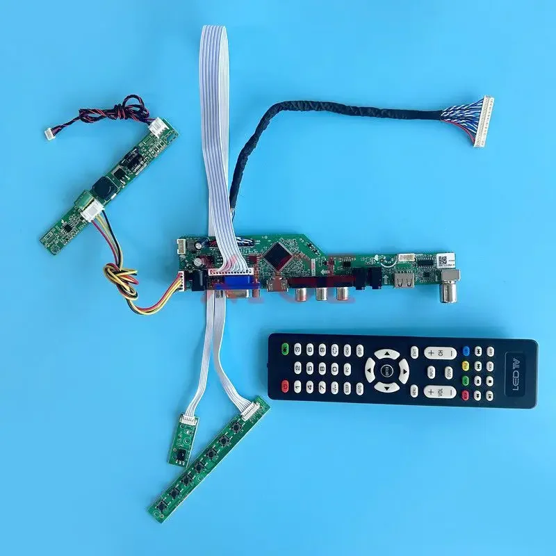 

Плата драйвера контроллера подходит для Φ LVDS 30-Pin 1920*1080 VGA + HDMI + AV + USB ЖК-панель комплект «сделай сам» 28 дюймов аналоговый ТВ-сигнал