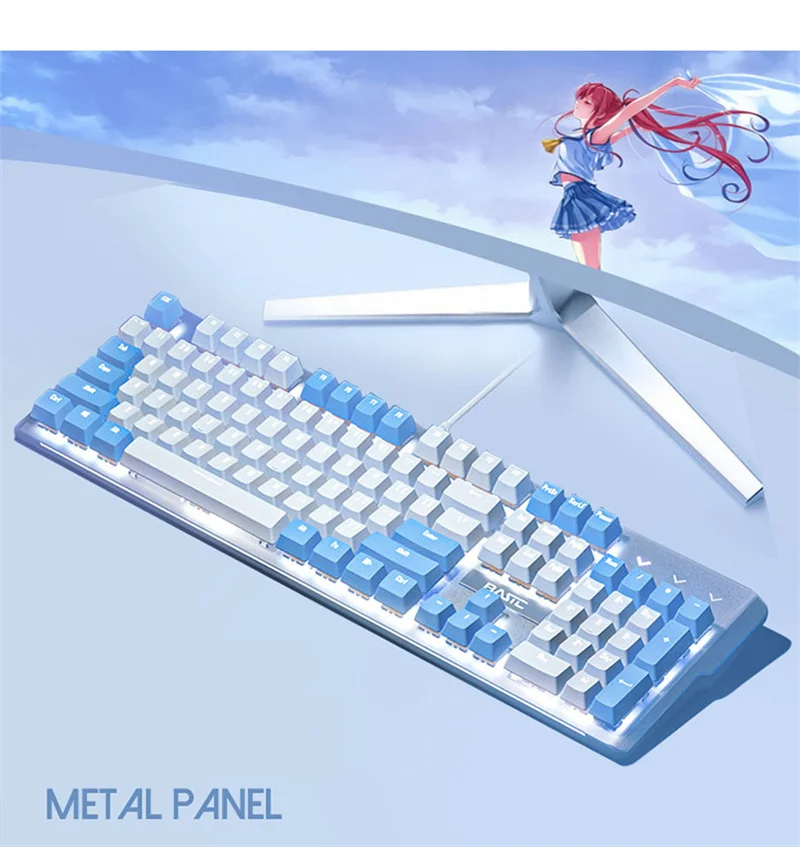Teclado Mecânico Gamer BASIC Teclas temáticas, Sublimação PBT, 104 teclas - ROLKO tech