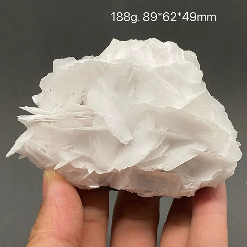 100% natural white flake calcite (fluorescent effect pink) raw stone mineral specimen healing crystal stone gemstone collection
