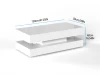 47.3IN High Glossy LED Coffee Table,Modern Center Table with 2 Storage Drawers for Living Room 6