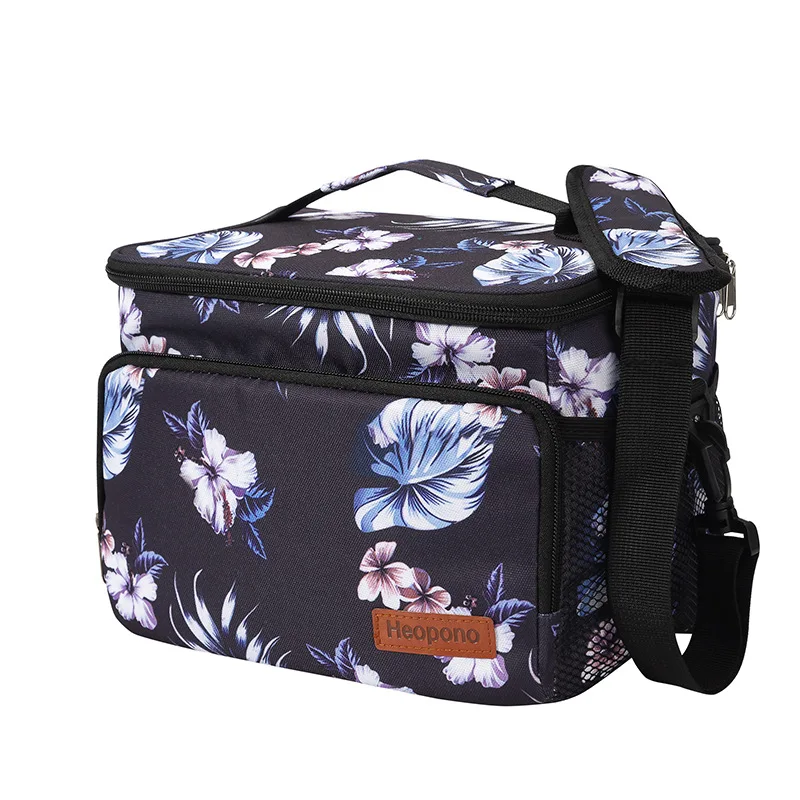 Food Print Lunch Bag New Canvas Cooler Box Picnic Bag Fashion