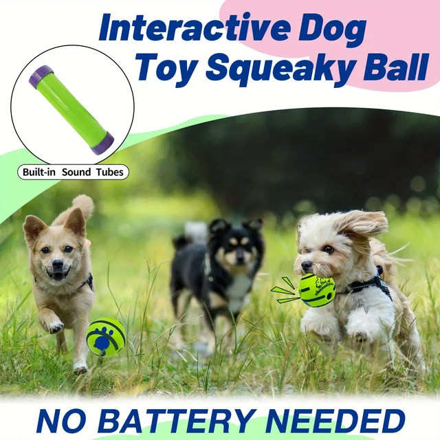 Squeaky Giggle Wobble Ball - Durable, Interactive Chew Toy for All Dog Breeds with Entertaining Sounds 6