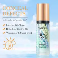 40g Tricolor Rainbow Sunscreen Repair Cream Sweat-Proof Refreshing Oil-control Isolation Cream Makeup Cosmetics 2