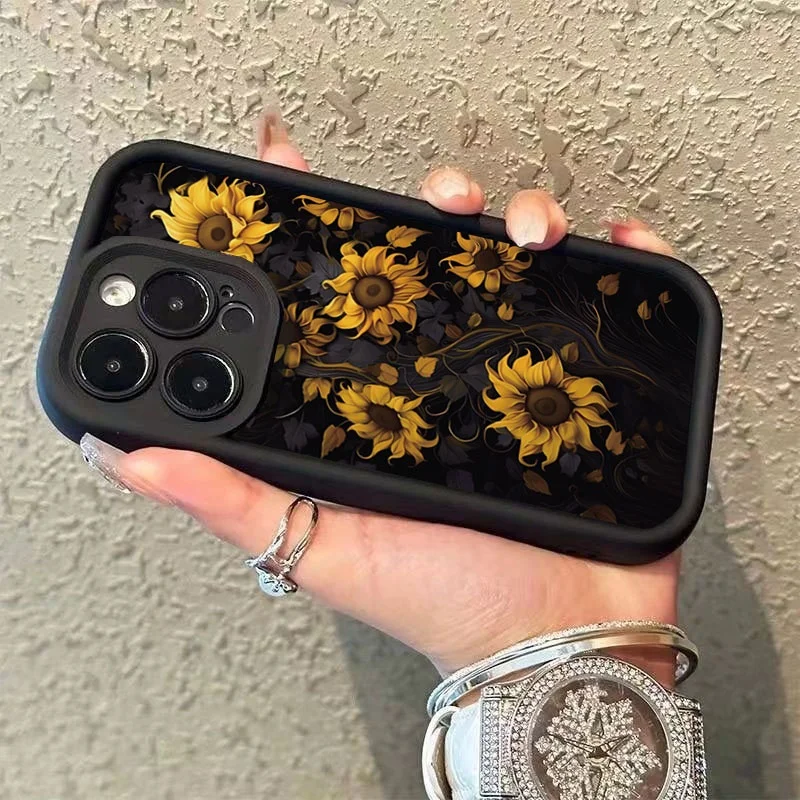 Sunflower Pattern Soft Phone Case Cover