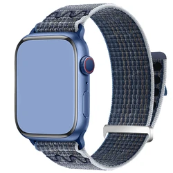 Durable Nylon Loop Strap for Smartwatches - Adjustable and Comfortable Watchband (Storm Blue)