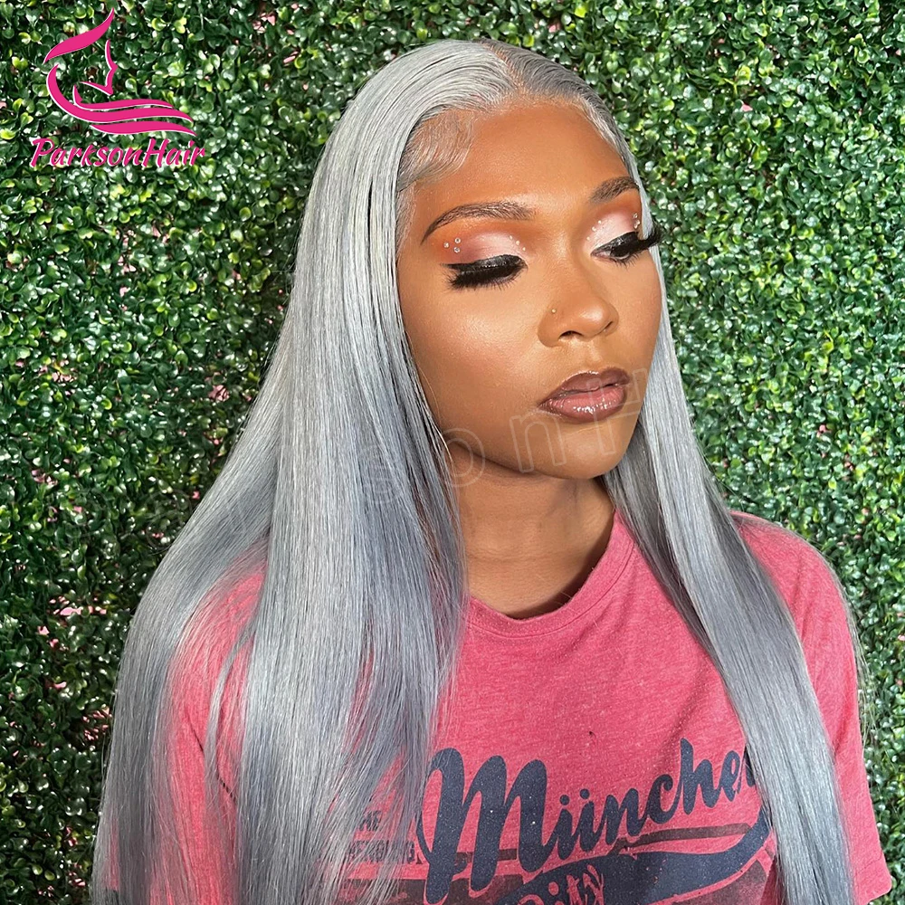 Human Hair Wig 613 Colored Grey Full Lace Wig Human Hair Body Wave HD Lace Frontal Body Wave Front 100% Human Hair Women