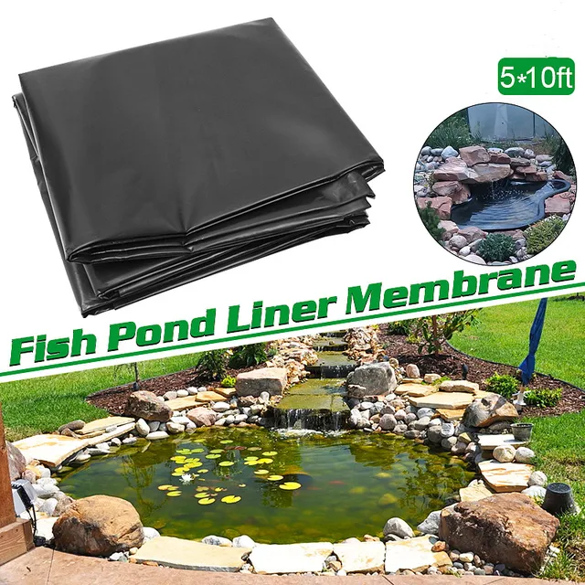 0,2 Mm -Es Vízálló Bélésfilm Fish Pond Liner Garden Medencék Megerősített Hdpe Nagyteljesítményű Garancia Tereprendezés Medence Tó 3X1,5M