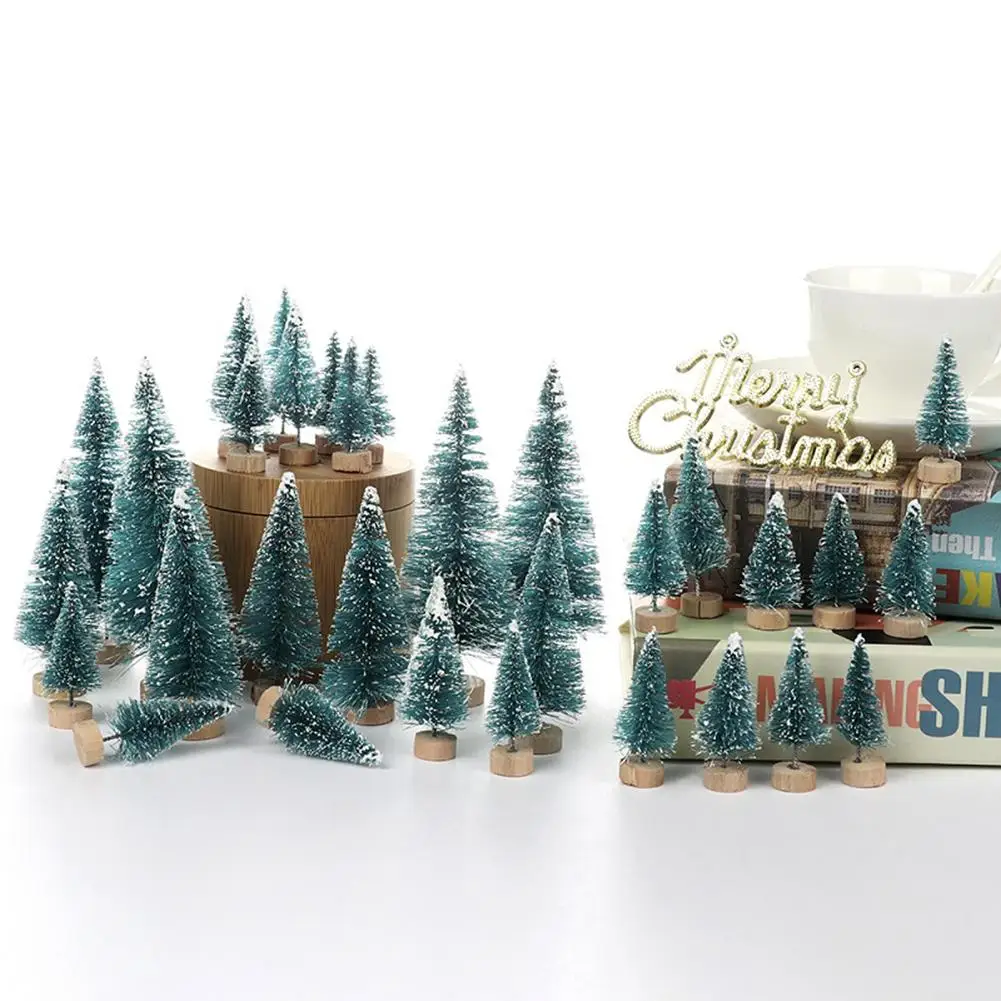 

1 Set Tabletop Christmas Tree Helpful Stable Base Durable New Year Gifts Mini Christmas Trees Tabletop Christmas Tree