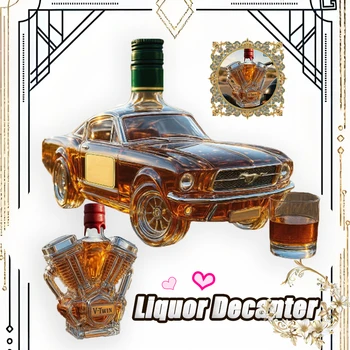 Nuovo motore per auto liquore whisky decanter in vetro bar di casa contenitore per bottiglia di vino trasparente statua decorazione della tavola accessori regalo