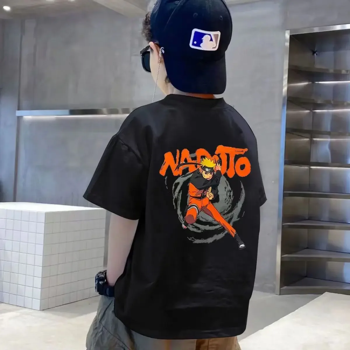 2024 Japan Anime 3-14y Teenager Summer Boys Girls Baby Cotton Printed T Shirt Short Sleeve Tee Childrens Size Cartoon Kids Tops 2