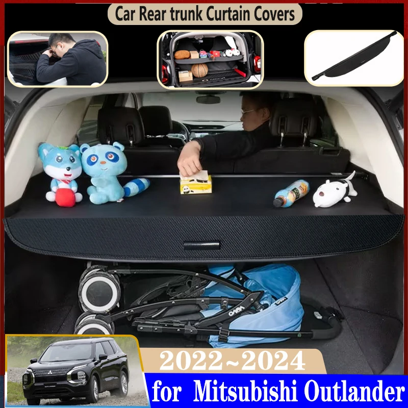 Car trunk Curtain For Mitsubishi Outlander Accessories 2022 2023 2024 Car  Trunk Cover Rear Curtain Retractable Space Accessories - AliExpress