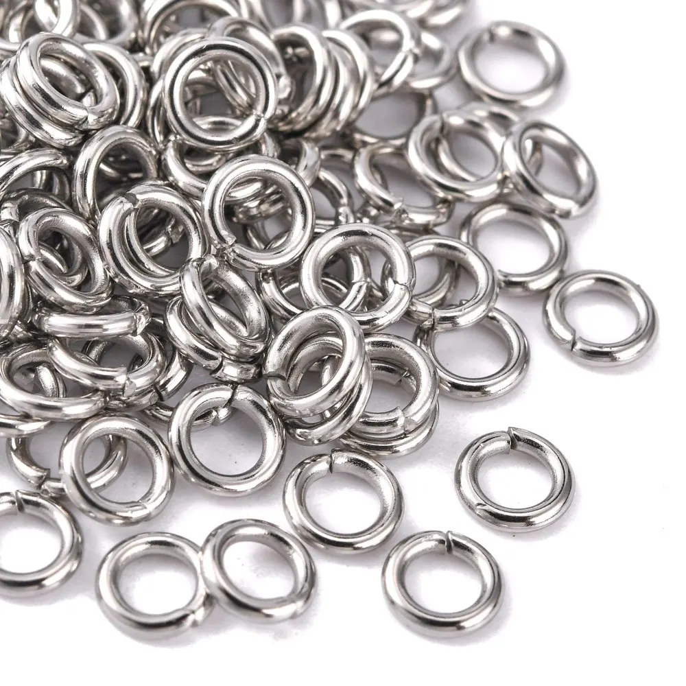 10g 304 Stainless Steel Unsoldered Jump Rings 3/4/5/6/7/8mm Metal Jump Ring  18~22 Gauge Connectors DIY Jewelry Making Supplies