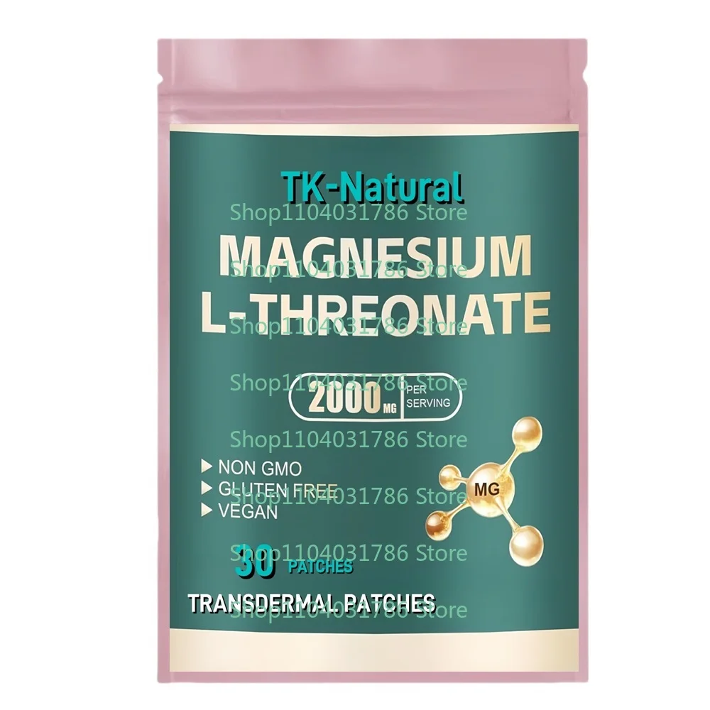 30 Patches Magnesium L-Threonate Transdermal Patches for Focus, Memory, Brain & Sleep Support