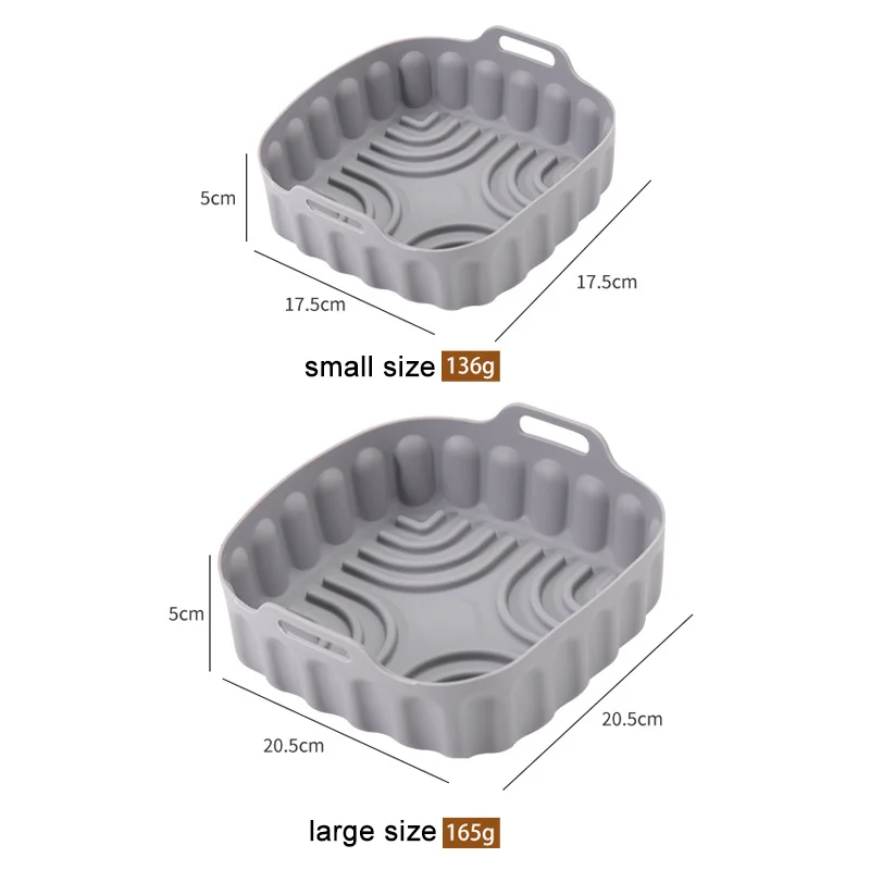 Air Fryer Silicone Basket Tray Resuable Square Airfryer Grill Baking Mold Liner Kitchen Cooking Accessories air fryer liners air fryer baking tray air fryer accessories air fryer mold air fryer silicone tray air fryer basket