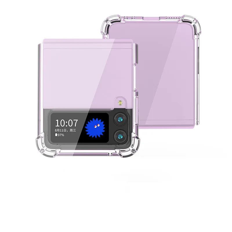 Custodia Protettiva Trasparente Per Airbag Per Samsung Galaxy Z Flip 3 5G Flip3 Cover Pieghevole Antiurto Fundas Per Samsung Z Flip 3