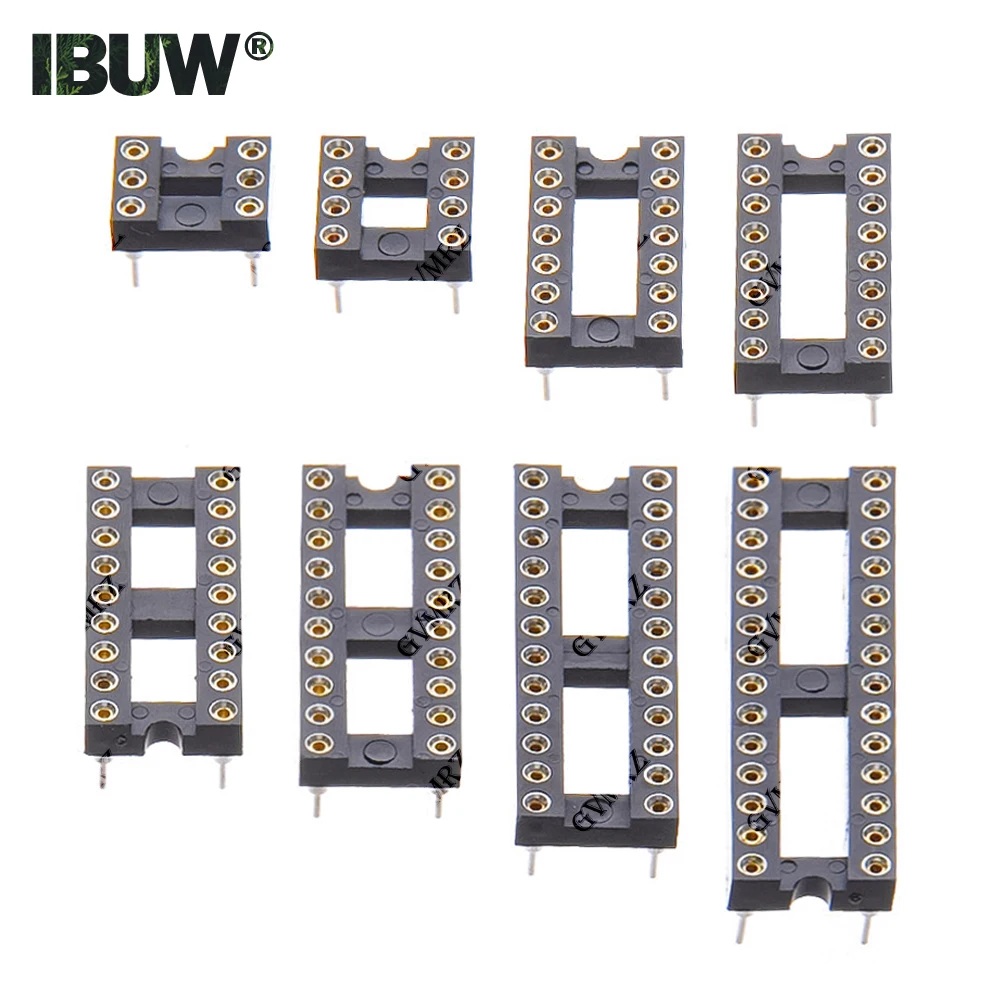 Assorted Sizes Round Pin DIP IC Socket Set - 5PCS