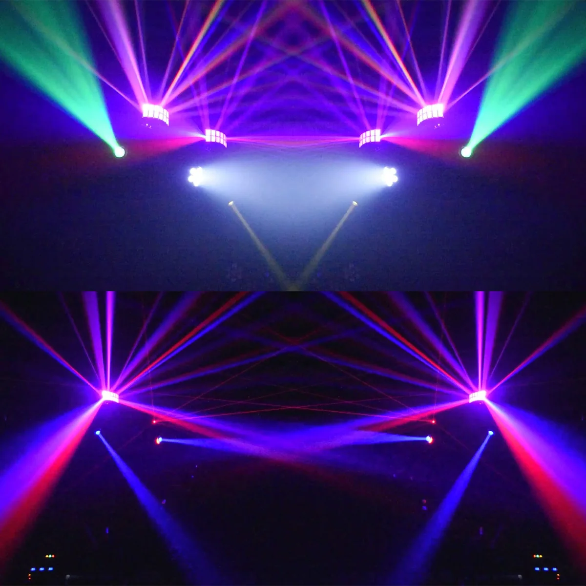 New 2x30w Spot Moving Head + 6x5w Par + 10w RGBW Butterfly Strobe 4in1 Stand Dj