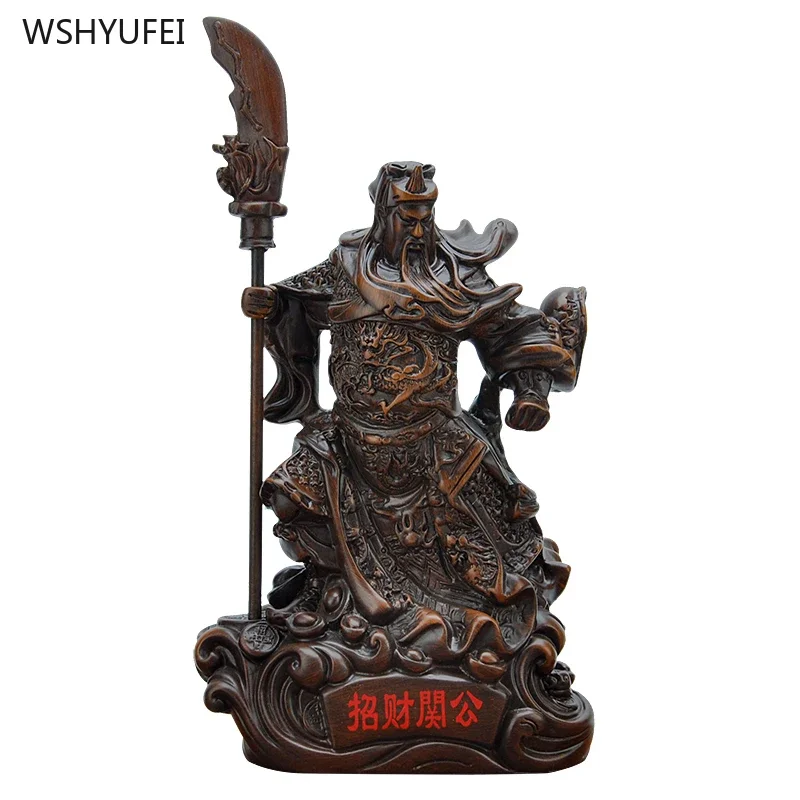 

1 pc The Statue of Zhaocai Guan Gong living room desktop Home furnishings Statue sculpture Ensuring safety Exorcism feng shui