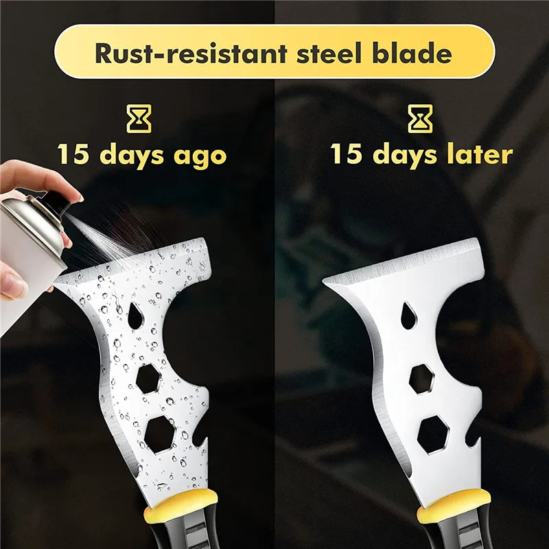 13 in 1 Multifunctional Putty Knife Scraper Caulk Removal Tool Painters Tool for Wallpaper Scraper Construction Can Opener