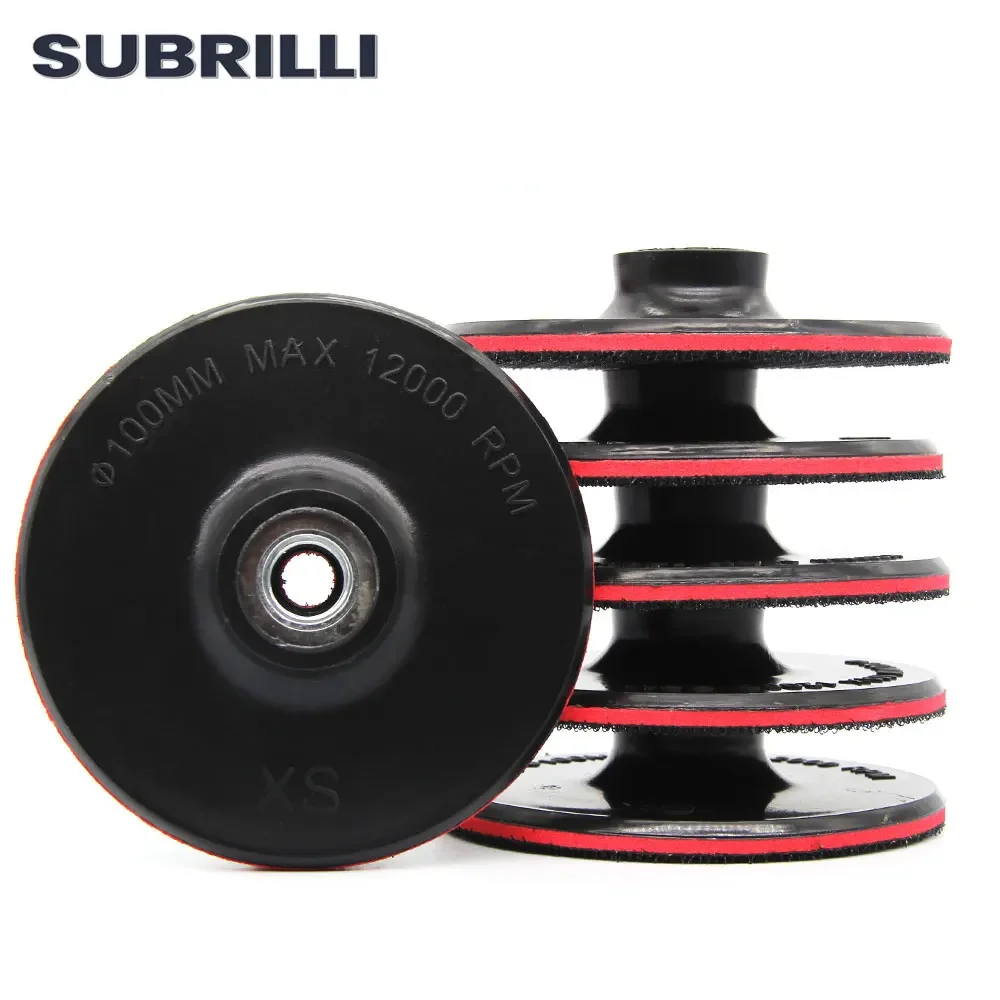 4" Hook & Loop Backing Plate 100mm M14 Thread Thin Type Adhesive Backer Pad Buffing Disc For Car Polishing Stone Angle Grinder