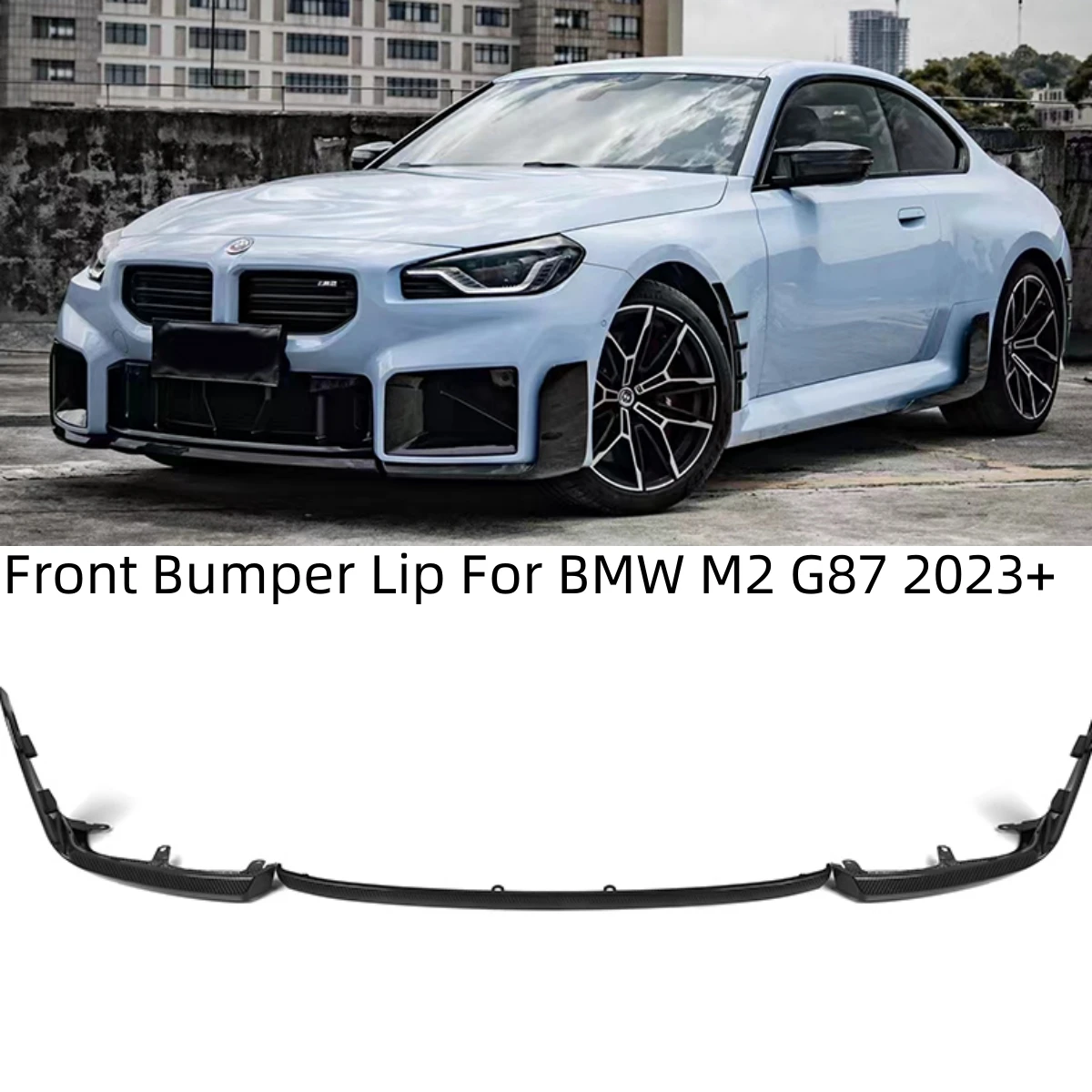 

Front Bumper Lip Dry Carbon Fiber For BMW 2023-In G87 M2 2-Door M Performance Style Splitter Canards Replacement