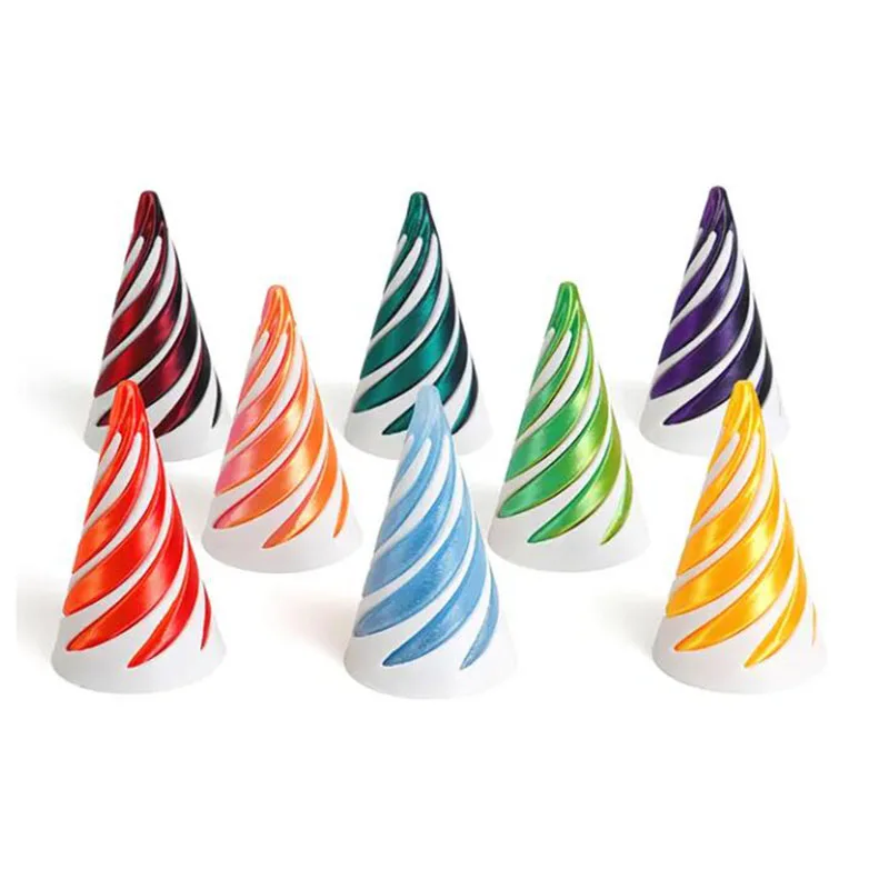 Mini 3D Printed Spiral Fidget Toys Stress Relief Infinity Magic Cube Spiral Cone Screw Funny Pyramid Fidget Toys For Kids Adults